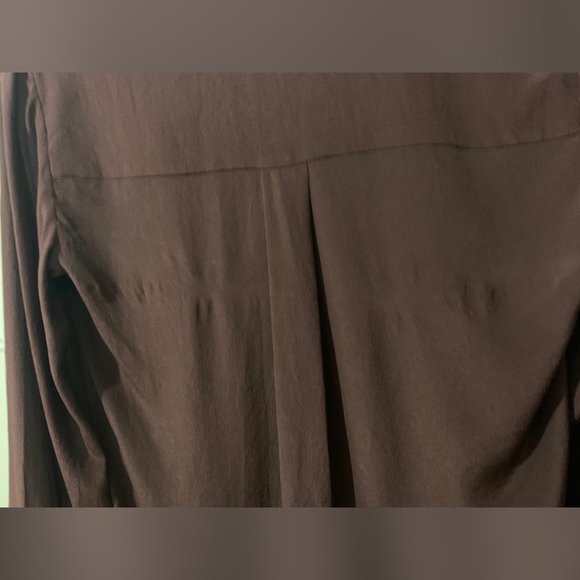 All Saints Purple Long Sleeve V-Neck Blouse - Picture 12 of 12